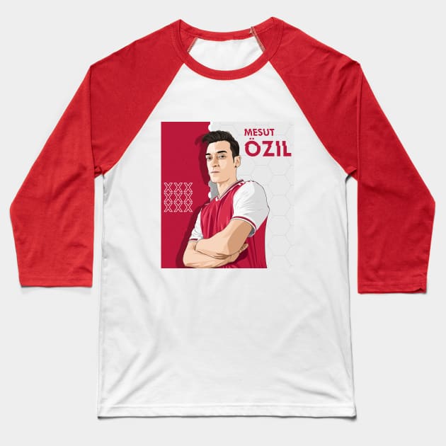 Mesut Ozil Baseball T-Shirt by Ades_194